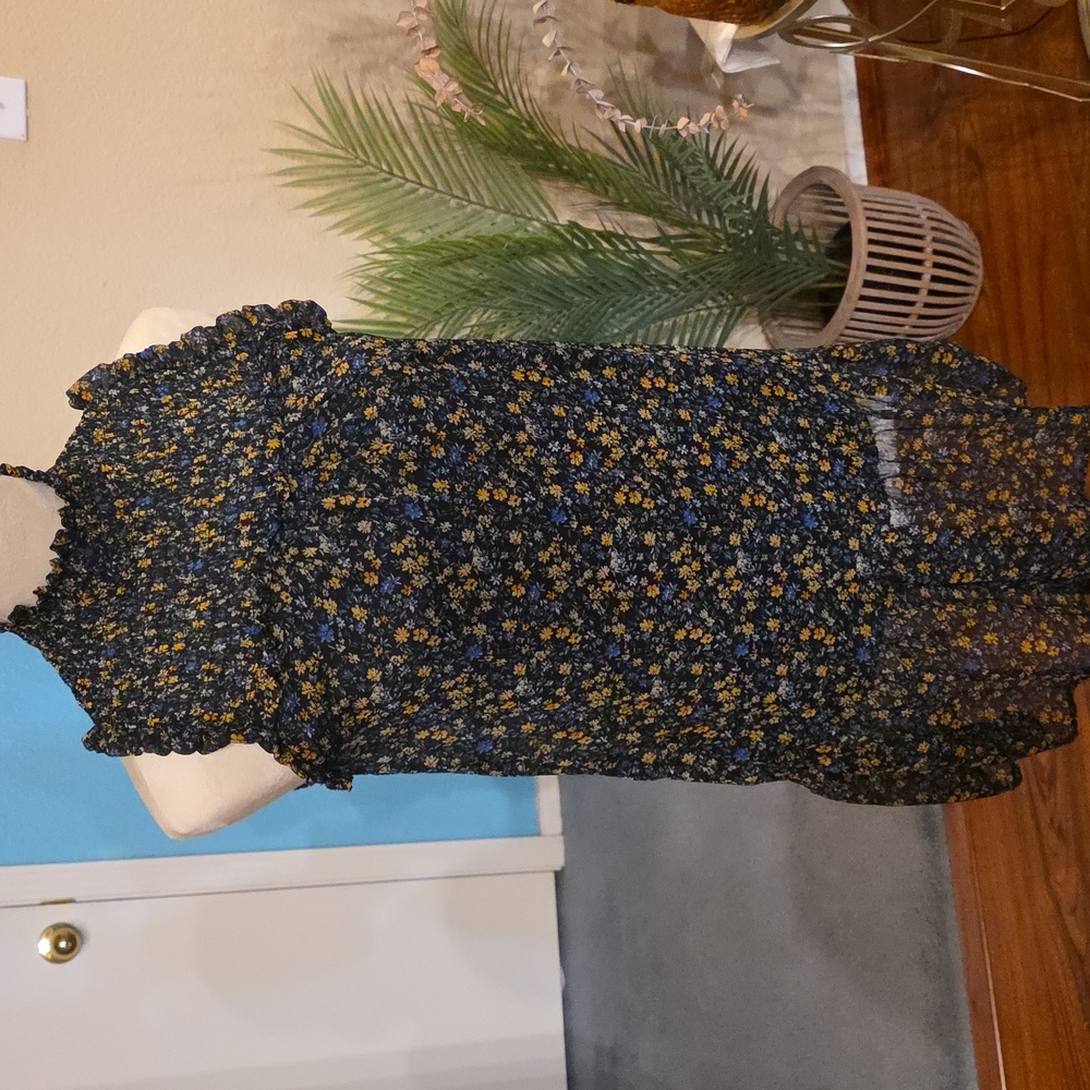 Wild Fable Black Floral Mini Dress